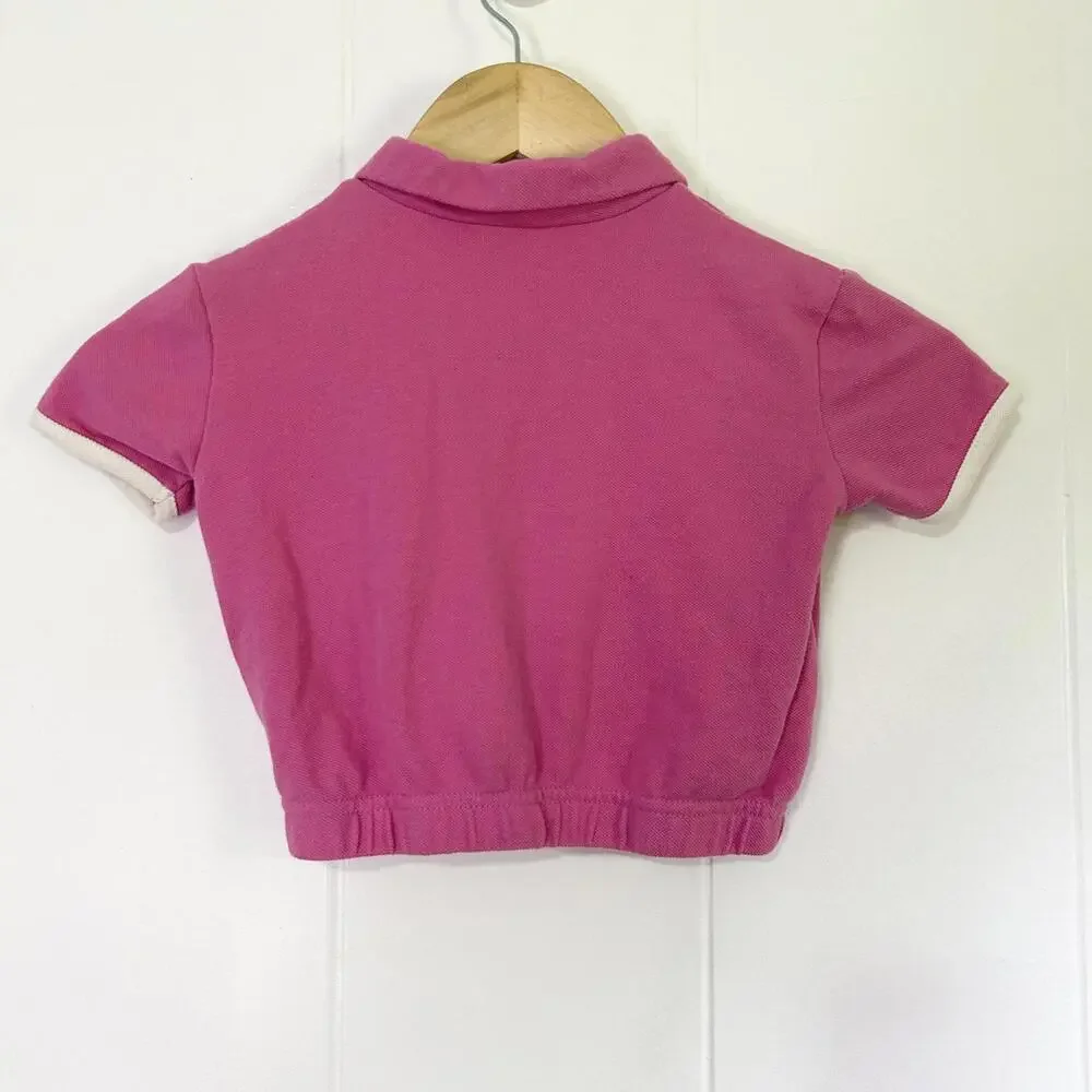 Vintage Disney Junior Minnie Mouse Collared Short Sleeve Shirt Kids Girls Size 5